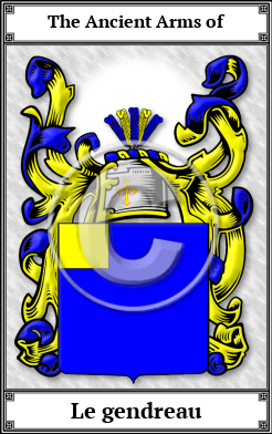 Le gendreau Family Crest Download (JPG) Book Plated - 600 DPI